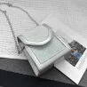 Fashionable small shoulder bag - with rhinestones / chain strapBags