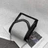 Modieuze kleine schoudertas - met strass-steentjes / kettingriemTassen
