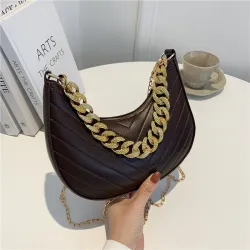 Luxurious shoulder small bag - double chain strapsHandbags