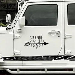 Auto vinyl sticker - multifunctioneel - Stay Wild Gypsy ChildStickers