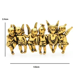 Vintage broche - 6 geluksengeltjesBroches
