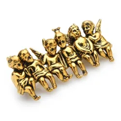 Vintage broche - 6 geluksengeltjesBroches