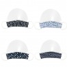 Transparant kunststof gelaats-/mondkapje - met kleurrijke stof - anti-condens - zichtbare mondMondmaskers