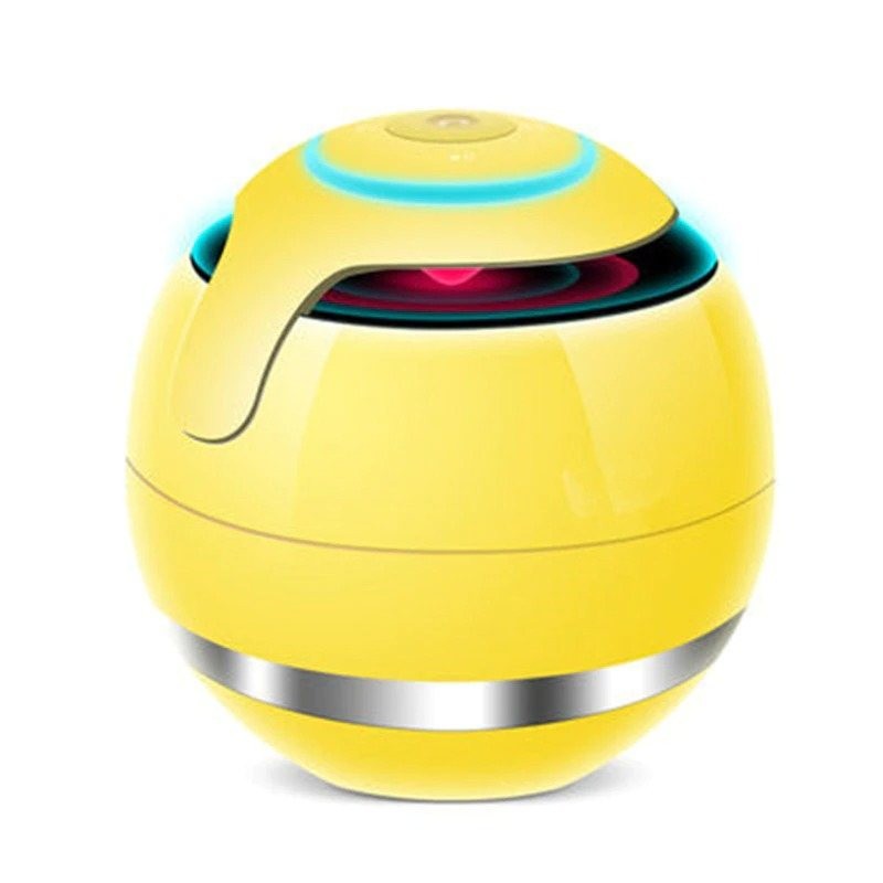 Bluetooth - mini ronde luidspreker - LED - met subwoofer - Hi-Fi - TF - FM - AUX - magische balBluetooth Luidsprekers