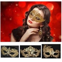 Masque pour les yeux vénitien de luxe - métal doré - découpé au laser - fête / carnavals
