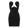 Sexy mini-jurkje - strapless - mouwloos - gedrapeerd designJurken