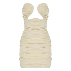 Sexy mini-jurkje - strapless - mouwloos - gedrapeerd designJurken