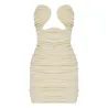 Sexy mini-jurkje - strapless - mouwloos - gedrapeerd designJurken