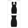 Sexy mini-jurkje - strapless - mouwloos - gedrapeerd designJurken