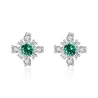 Sneeuwvlok oorbellen met kristal - 925 sterling zilverOorbellen