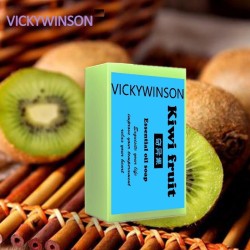 Savon artisanal naturel - blanchissant - hydratant - traitement de l'acné - kiwi - 50g