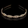 Luxe kristallen tiara - hoofdband - bladmotief met bloemenHaar
