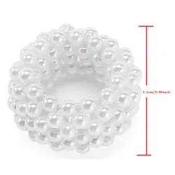 Scrunchie with pearl beads - elastic hair bandHair