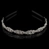 Luxe kristallen tiara - hoofdband - bladmotief met bloemenHaar