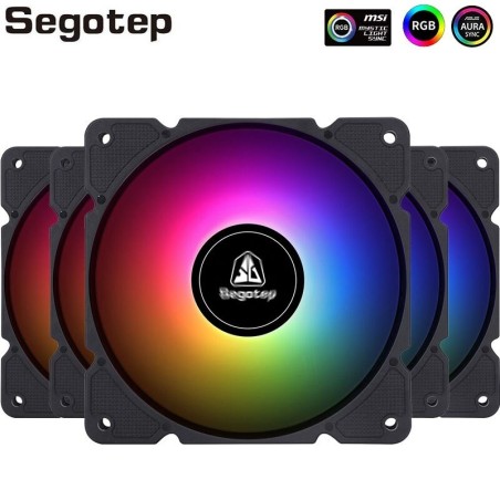 Segotep - koelventilator - regelbaar - RGB - 120mm - 5V - 3Pin - voor gamerKoeling