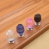 Boutons de meubles luxueux - forme de rose en cristal de verre