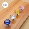 Boutons de meubles élégants - forme de diamant en verre
