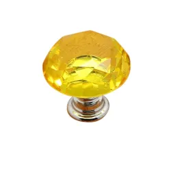 Boutons de meubles élégants - forme de diamant en verre