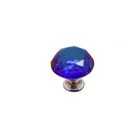 Boutons de meubles élégants - forme de diamant en verre