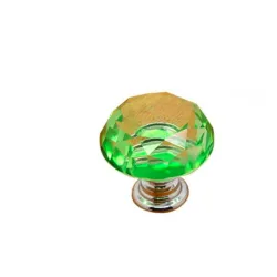 Boutons de meubles élégants - forme de diamant en verre