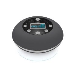 Bluetooth - sans fil - portable - haut-parleur de douche - étanche - avec microphone - FM - écran LCD