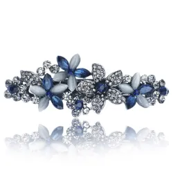 Barrette élégante - épingle à cheveux - avec fleurs en cristal