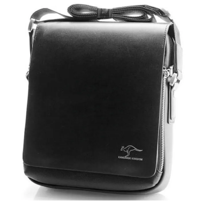 Vintage leren schouder/crossbody tas - 19*21*7cmTassen