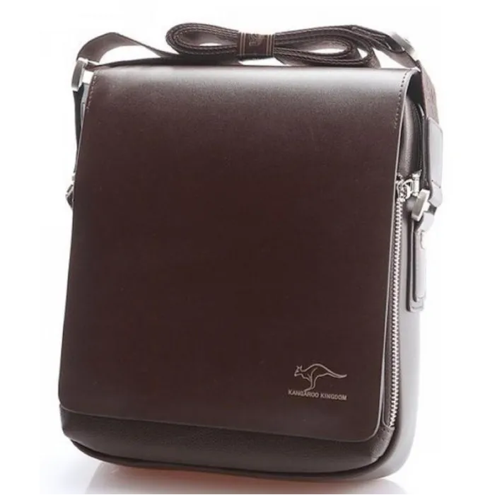 Vintage leren schouder/crossbody tas - 19*21*7cmTassen