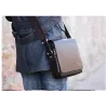 Vintage leren schouder/crossbody tas - 19*21*7cmTassen