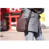 Vintage leren schouder/crossbody tas - 19*21*7cmTassen