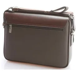 Vintage schouder / crossbody leren tas - breed - 34 * 24 * 8cmTassen