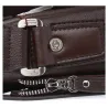 Vintage schouder / crossbody leren tas - breed - 34 * 24 * 8cmTassen