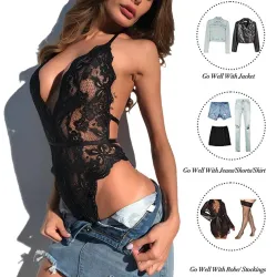 Bodysuit van transparant kant - sexy lingerieLingerie