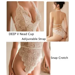 Bodysuit van transparant kant - sexy lingerieLingerie