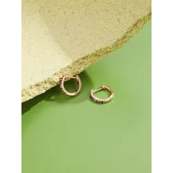 Elegante kleine oorringen - met zirkonia - 925 sterling zilverOorbellen