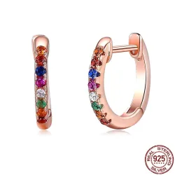 Elegante kleine oorringen - met zirkonia - 925 sterling zilverOorbellen