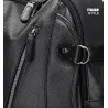 Sac à dos en cuir à la mode - sac pour ordinateur portable 15,6 pouces - trou pour écouteurs - étanche