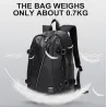 Sac à dos en cuir à la mode - sac pour ordinateur portable 15,6 pouces - trou pour écouteurs - étanche