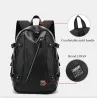 Sac à dos en cuir à la mode - sac pour ordinateur portable 15,6 pouces - trou pour écouteurs - étanche