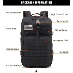 Sac à dos de sport tendance - grande contenance - étanche - alpinisme - randonnée - camping