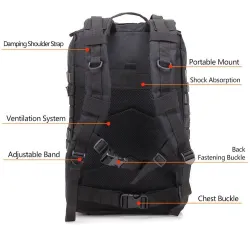 Sac à dos de sport tendance - grande contenance - étanche - alpinisme - randonnée - camping