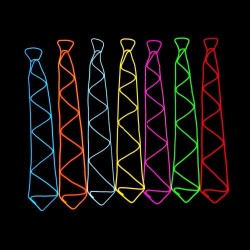 Cravate LED créative - fil lumineux flexible - fête - Halloween