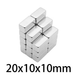 N35 - neodymium magneet - sterk blok - 20mm * 10mm * 10mm - 1 - 20 stuksN35