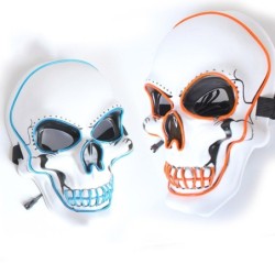 LED gezichtsmasker - gloeiende schedel - Halloween - festivalsMaskers