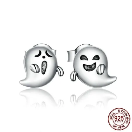 Kleine oorknopjes - 925 sterling zilver - spookjeOorbellen