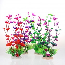 Herbe en plastique colorée - plante - décoration d'aquarium