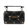 Luxe tas - met klinknagels / kettingriem / handvat - echt leerHandtassen