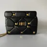 Luxe tas - met klinknagels / kettingriem / handvat - echt leerHandtassen