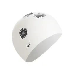 Siliconen badmuts - waterdicht - bescherming voor oor / lang haar - bloemenprintZwemmen
