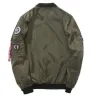 Bomber - pilotenjack - korte windbreaker - dubbelzijdig - met patches / rits - slim typeJassen